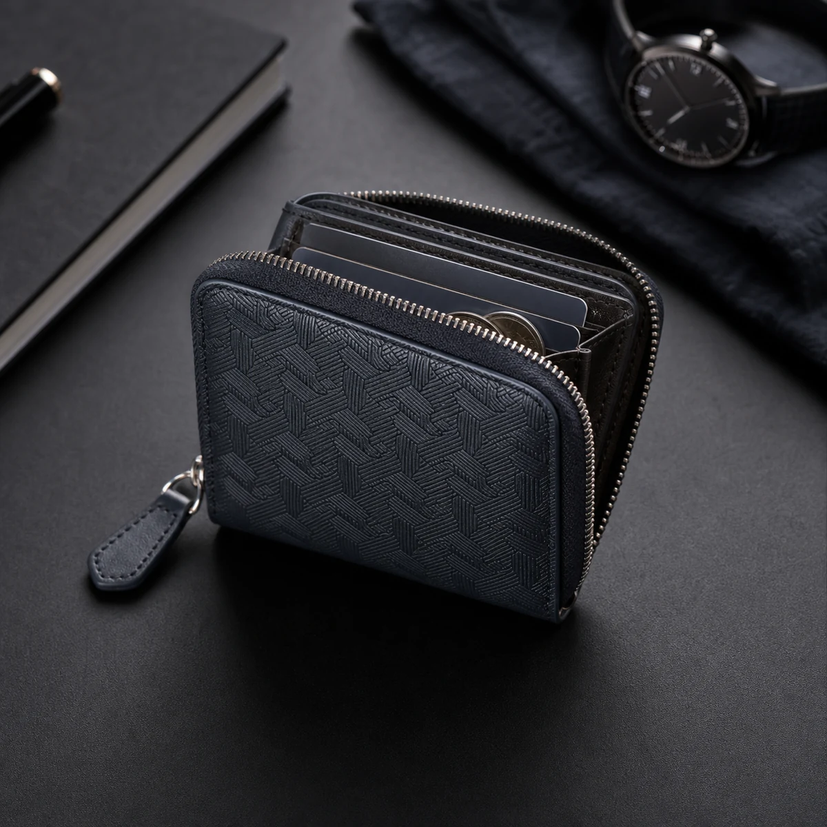 Emmeline Vertical Leather Wallet
